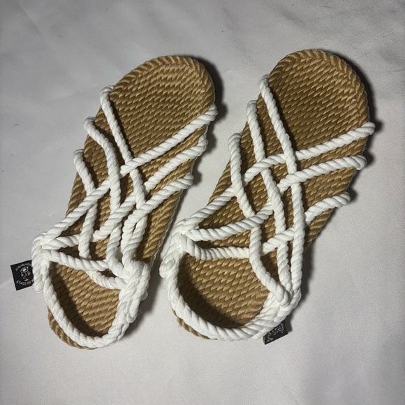 Nomadic State of Mind Tan and White Rope Sandals - Picture 4 of 12